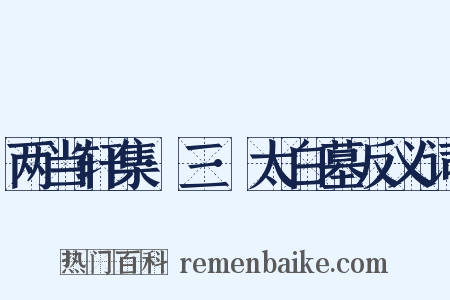 两当轩集·三·太白墓反义词是什么意思的图片